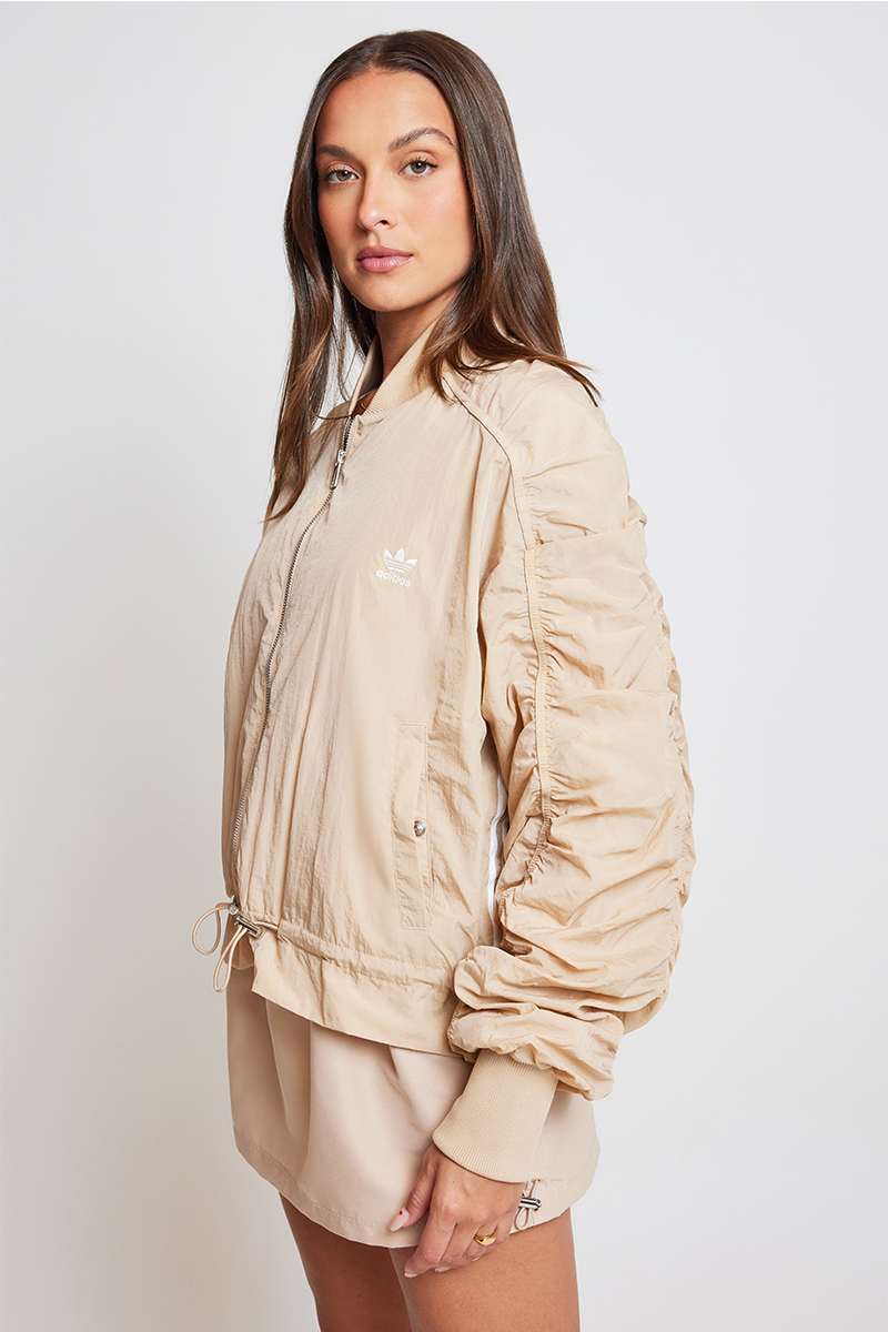 ◆adidas◆ LW Bomber Jacket Beige IY3422 Women's adidas Lightweight Bomber Jacket | Chicago City Sports