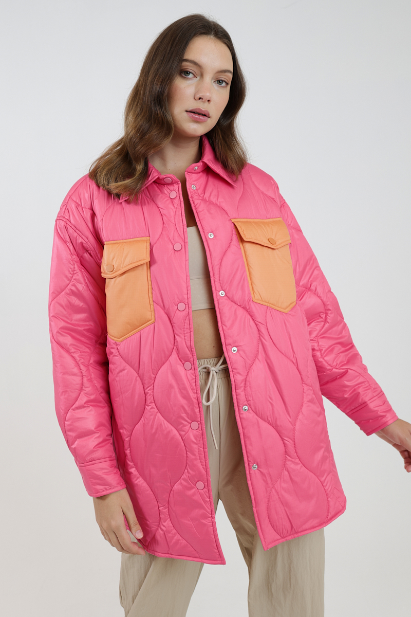 orange pink jacket