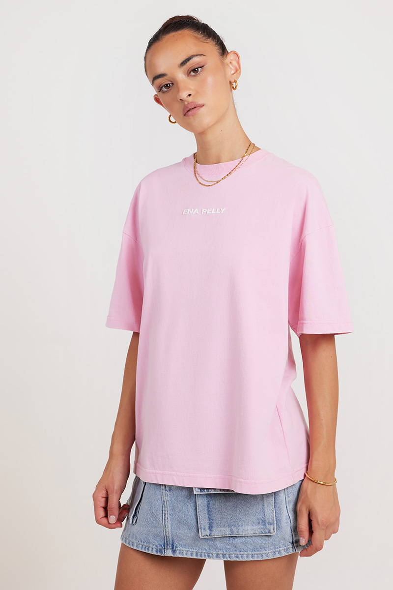 Ena Pelly EP x SR Logo Oversized Tee Washed Pink | Stylerunner