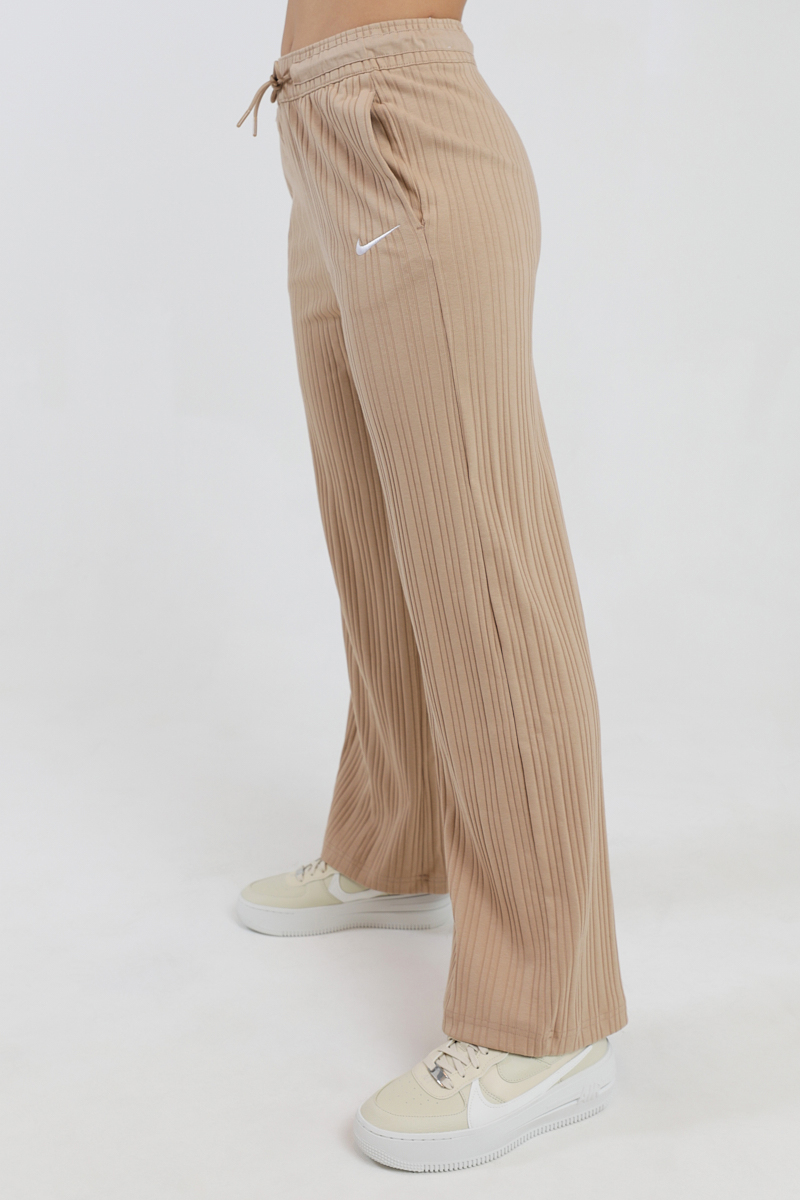 Nike Sportswear Ribbed Wide Leg Pants Hemp/White