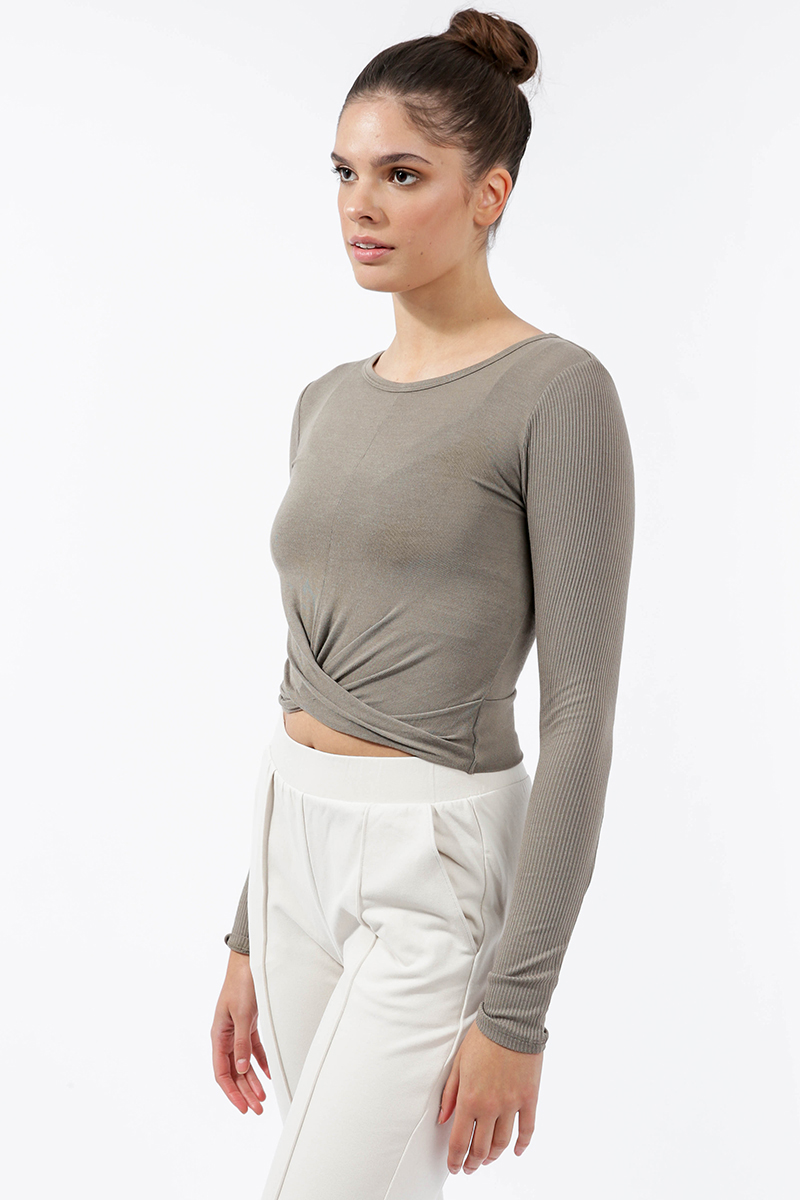 Alo Yoga Cover Long Sleeve Top - Olive Branch | Stylerunner