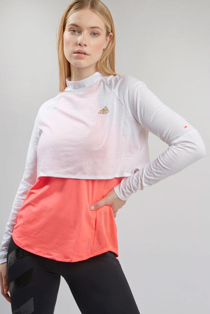 adidas Performance Adapt Tee white/signal pink | Stylerunner