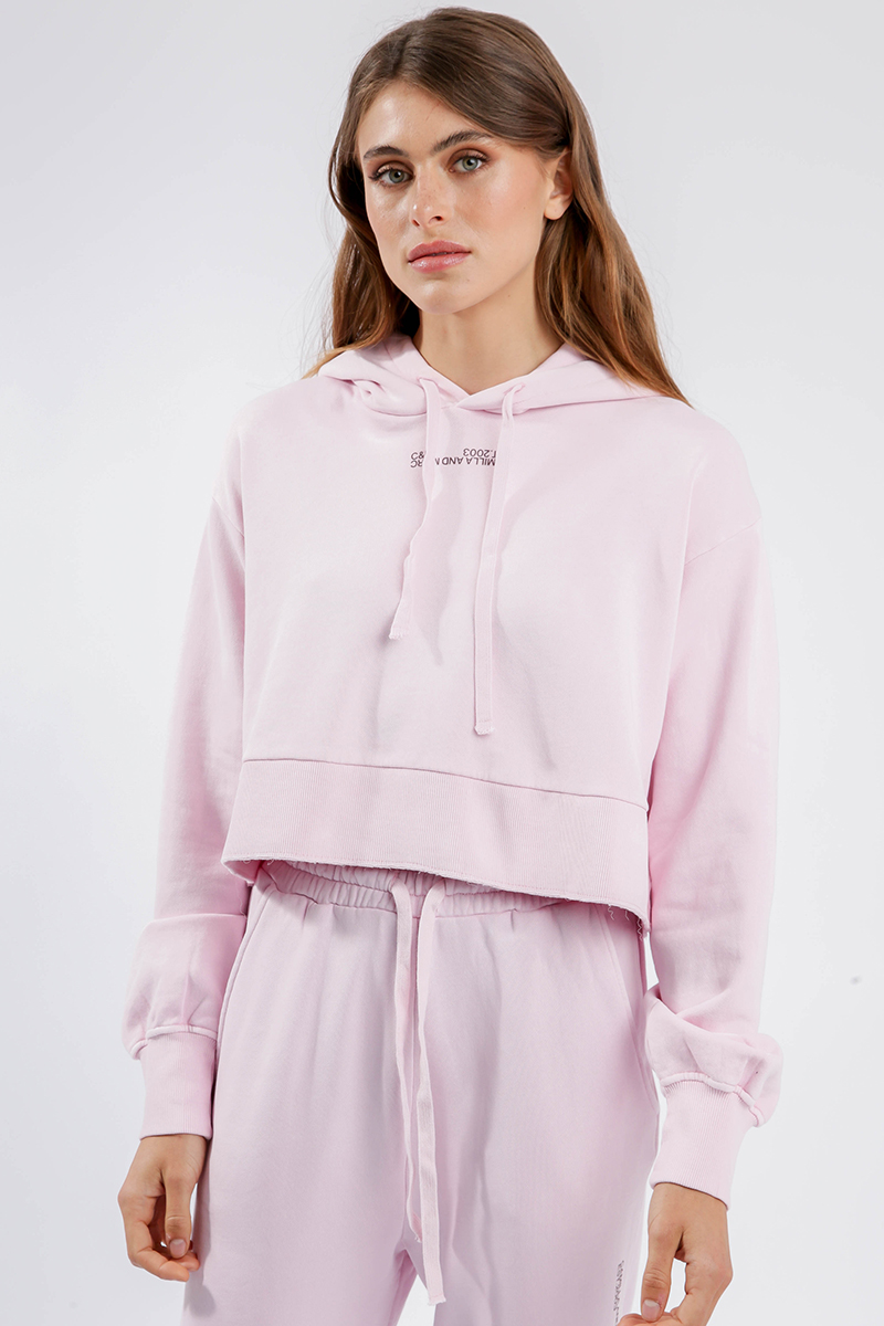 C&M Camilla and Marc Marvin Cropped Hoodie - Ice Pink L40 | Stylerunner